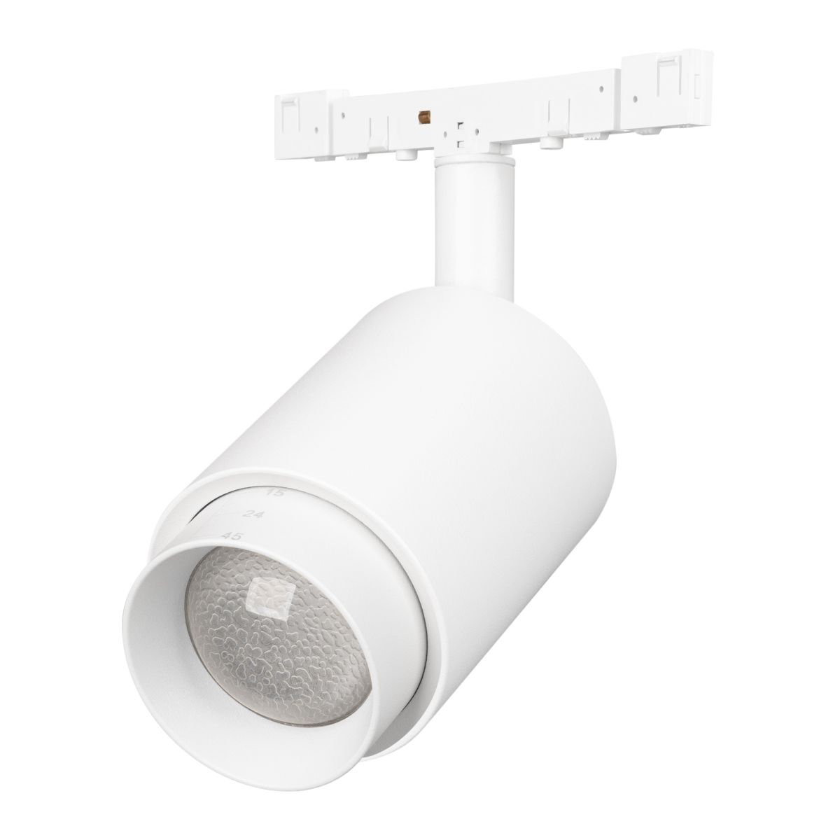 Трековый магнитный светильник Arlight MAG-MICROCOSM-SPOT-ZOOM-R47-9W Day4000 (WH, 15-55 deg, 24V) (IP20 Металл) 051808