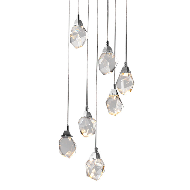 Подвесной светильник Delight Collection Crystal rock MD-020B-7 chrome