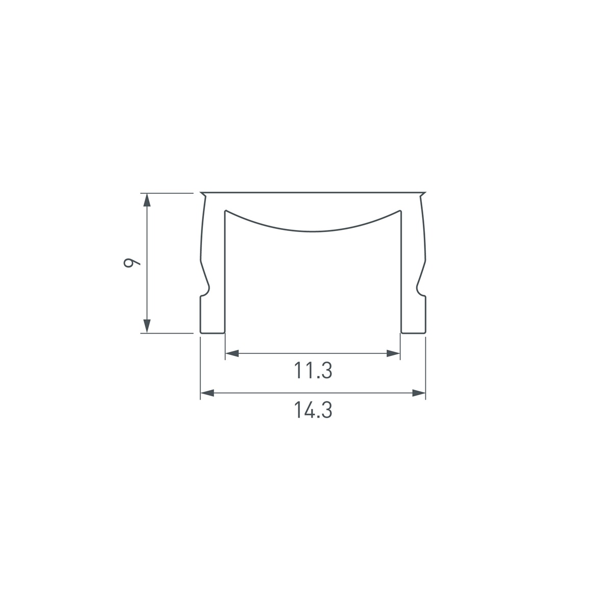 Экран матовый Arlight HR-M-IP20-2000 (до IP67 с герметизацией) 065926