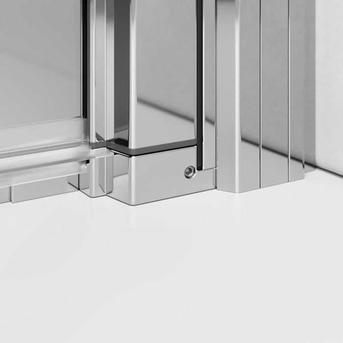 Radaway Nes KDJ II Душевая дверь 100см, распашная, левая, стекло прозрачное, покрытие Easy Clean, профиль: хром