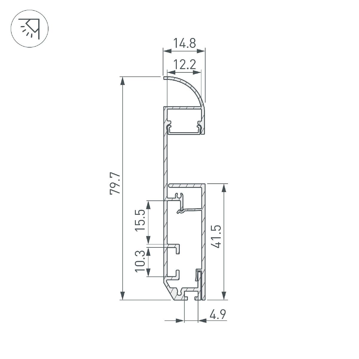 Профиль Arlight PLINTUS-H80-2000 BLACK 045448