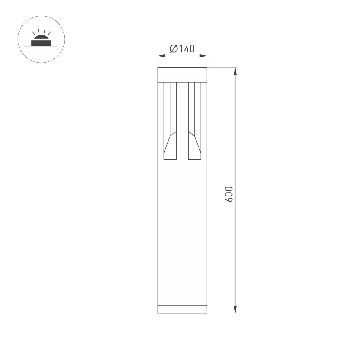 Ландшафтный светильник Arlight LGD-TIKTON-10W Warm3000 (Терракота, 70 deg, 230V) (IP65 Бетон) 065047