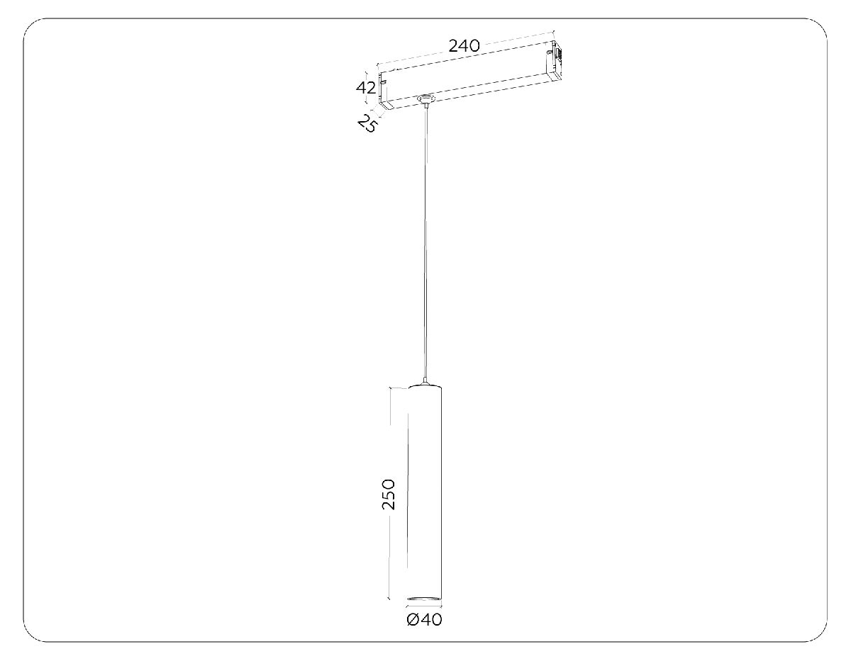 Трековый магнитный светильник Ambrella Light Magnetic 220V GL1432