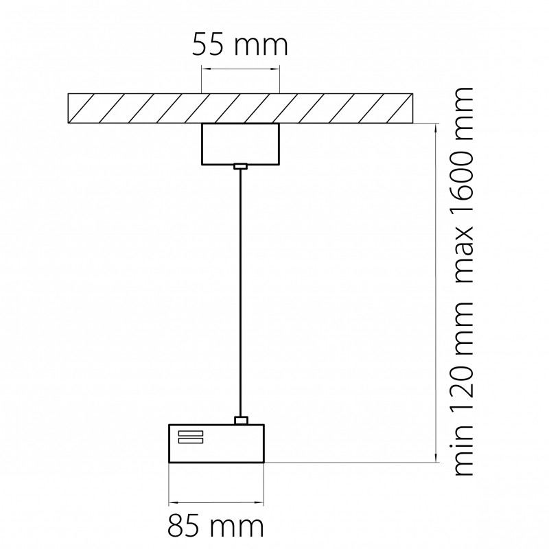 Питание подвесное Lightstar Track 1 black 502197