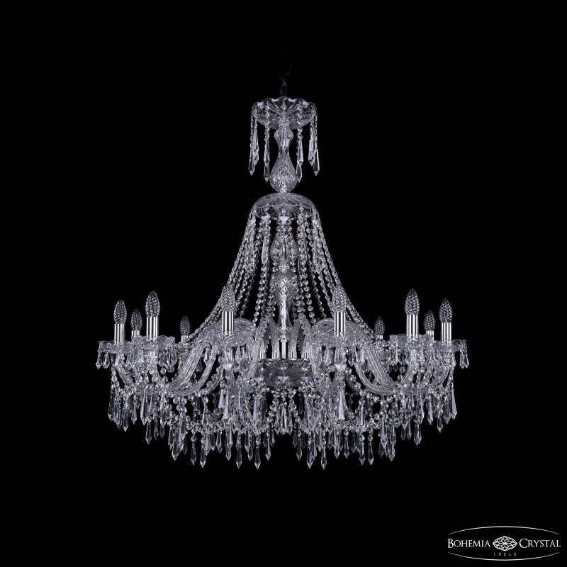 Подвесная люстра Bohemia Ivele Crystal 1403/12/360/XL-100 Ni