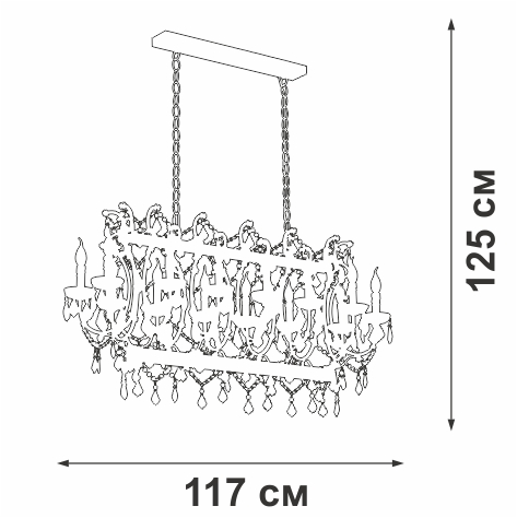 Подвесная люстра Vitaluce V5814-7/14