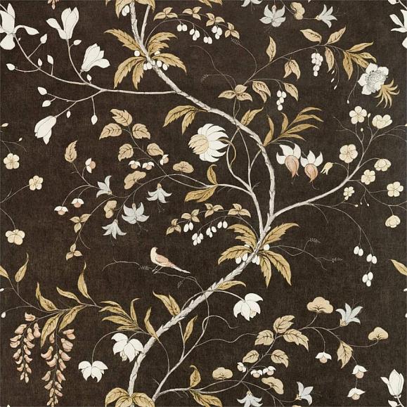 Обои Zoffany 312850 Chambalon Trail Antique Gold/Vine Black