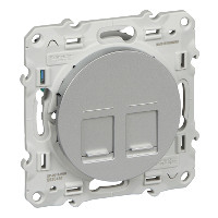Розетка RJ45 двойная Schneider Electric Odace S53R481