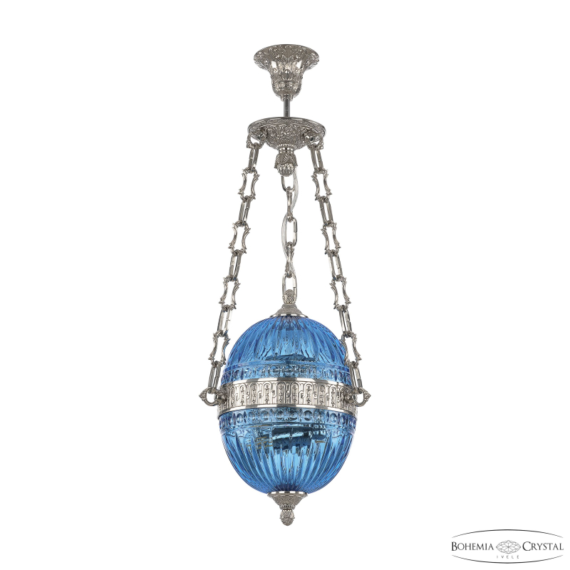 Подвесной светильник Bohemia Ivele Crystal 71000P/20 Ni Aquamarine/M-1G