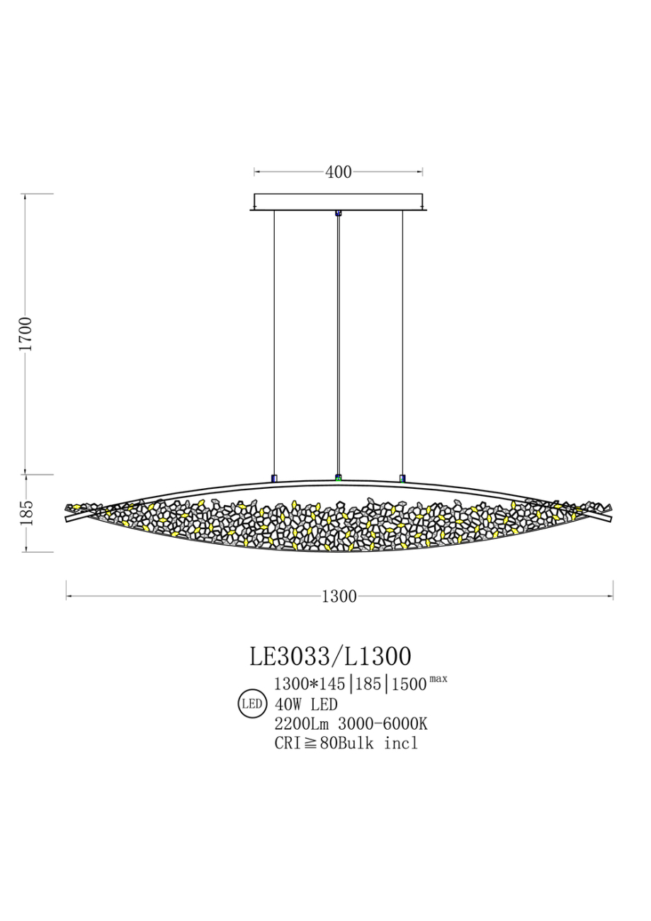 Подвесная люстра Victoria LE3033/1300L Green