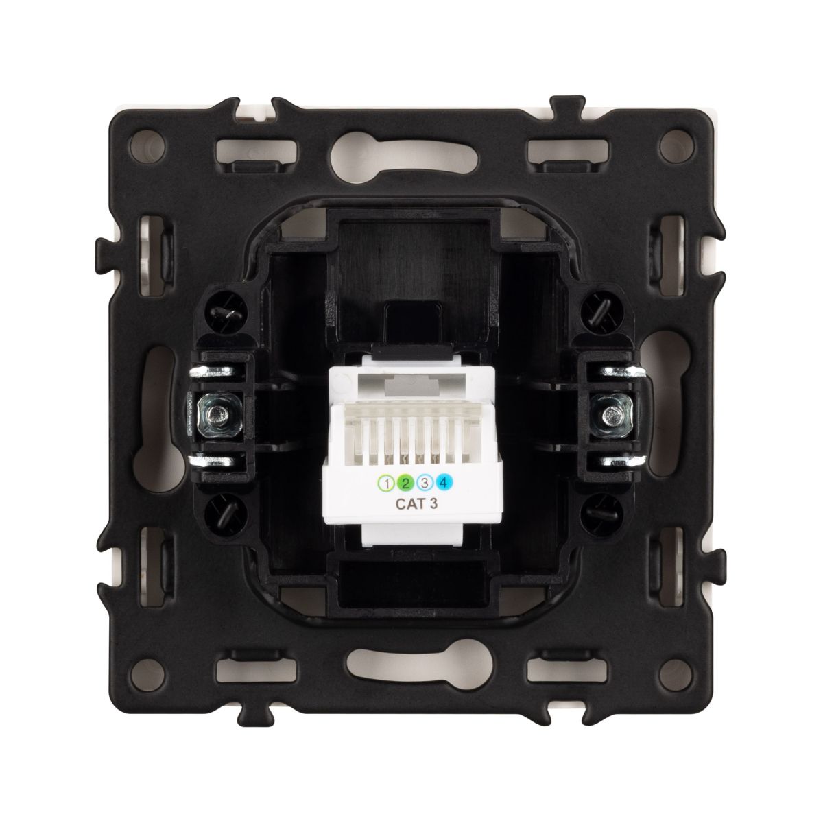 Розетка телефонная софт-тач белый кварц Arlight SCT-MTL1-SFPL-WH (RJ-11, 4C) 054300(1)