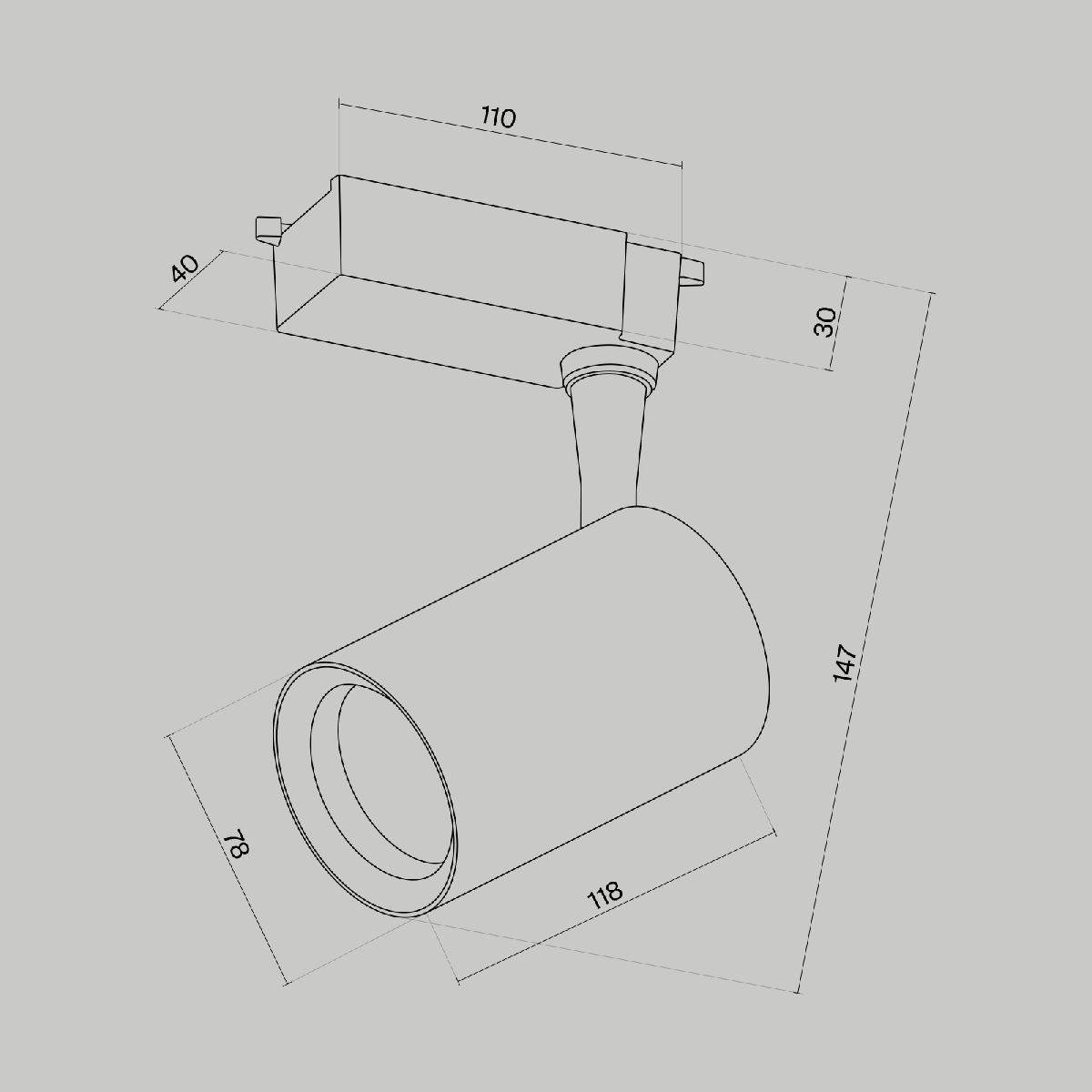 Трековый светильник Maytoni Technical Vuoro TR003-1-10W4K-M-W
