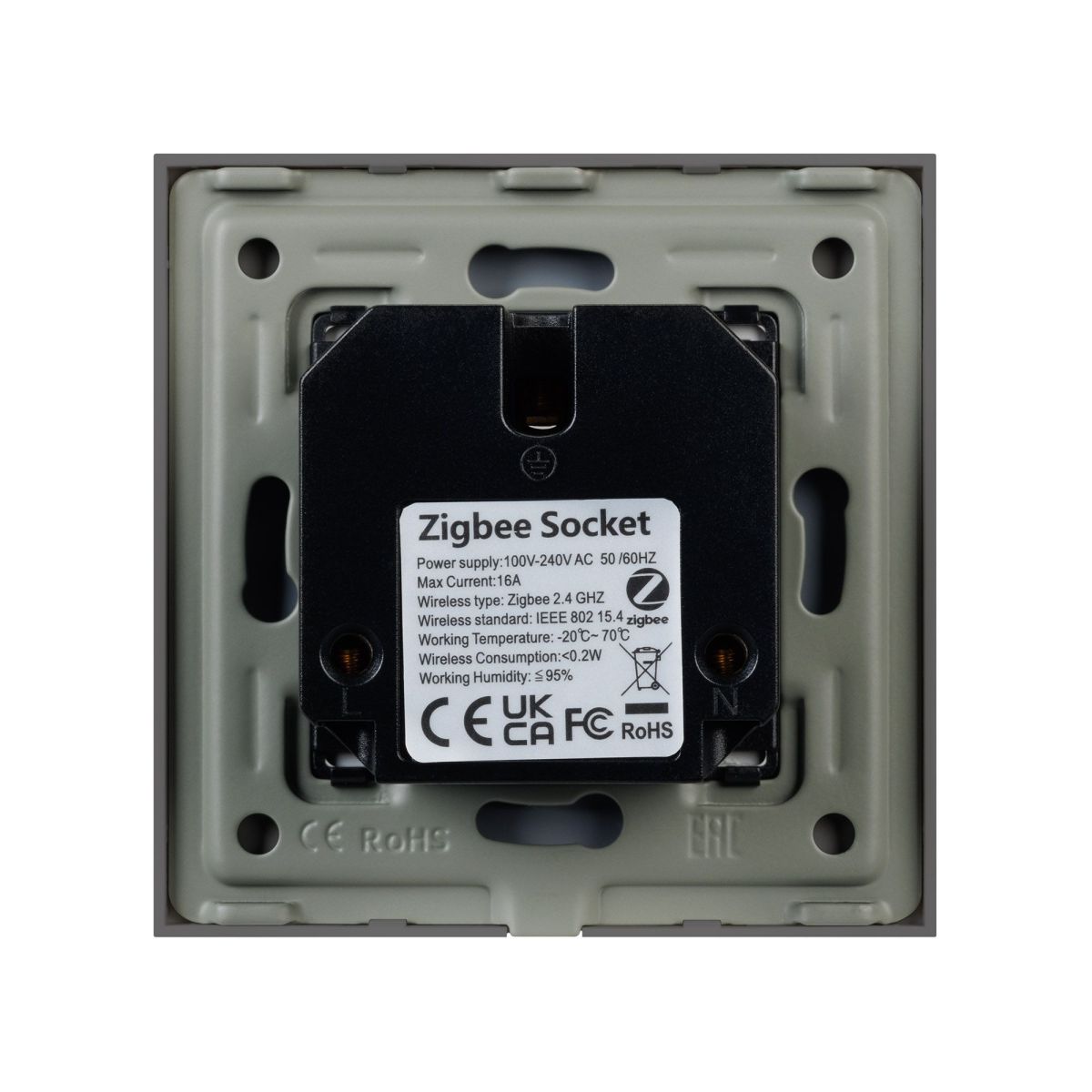 Розетка электрическая с Zigbee управлением Arlight SCT-OMALI-EUZB1-PL-GR (240V, 16A, Zigbee) 050101