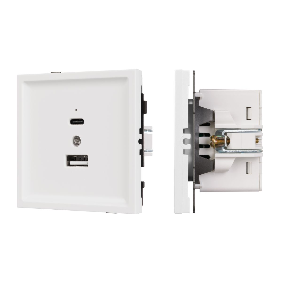 Механизм USB розетки Arlight SCT-TENDO-MUAC-SFPL-WH (5V, 3A, QC3) 054539