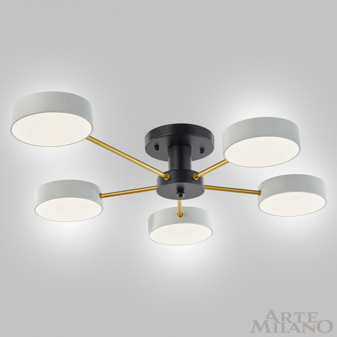 Потолочная люстра Arte Milano Ferrara 252006/5 Bk/Wh
