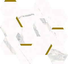 ITALON / ИТАЛОН STELLARIS Statuario White Mosaico Chic Натуральный