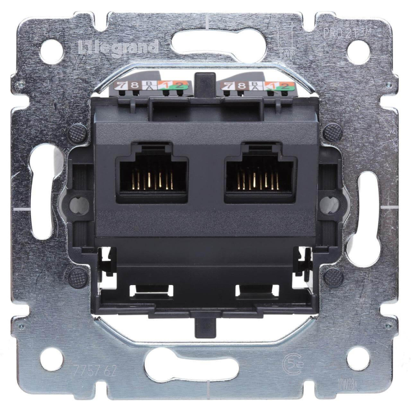 Розетка компьютерная 2хRJ45 Legrand Galea Life 5 кат UTP 775766