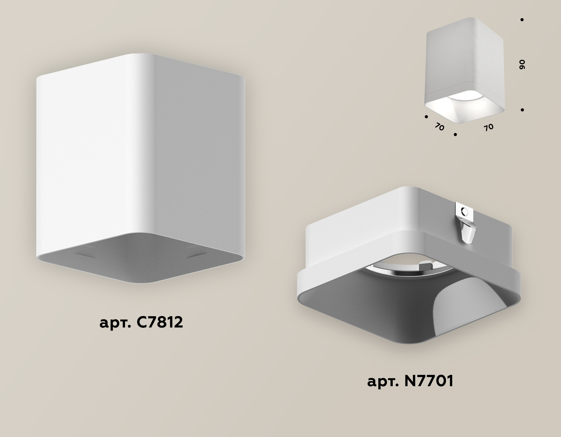 Накладной светильник Ambrella Light Techno XS7812001 (C7812, N7701)