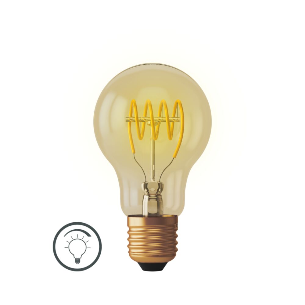 Лампа светодиодная диммируемая Voltega E27 4W 2800К груша прозрачная VG10-A60GE27warm4W-FB 7078