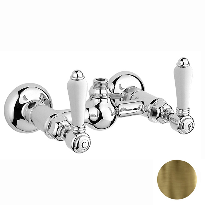 Nicolazzi Petit Mont Blanc Смеситель для душа, настенный, вывод сверху 1/2" (без шланга и лейки), цвет: бронза