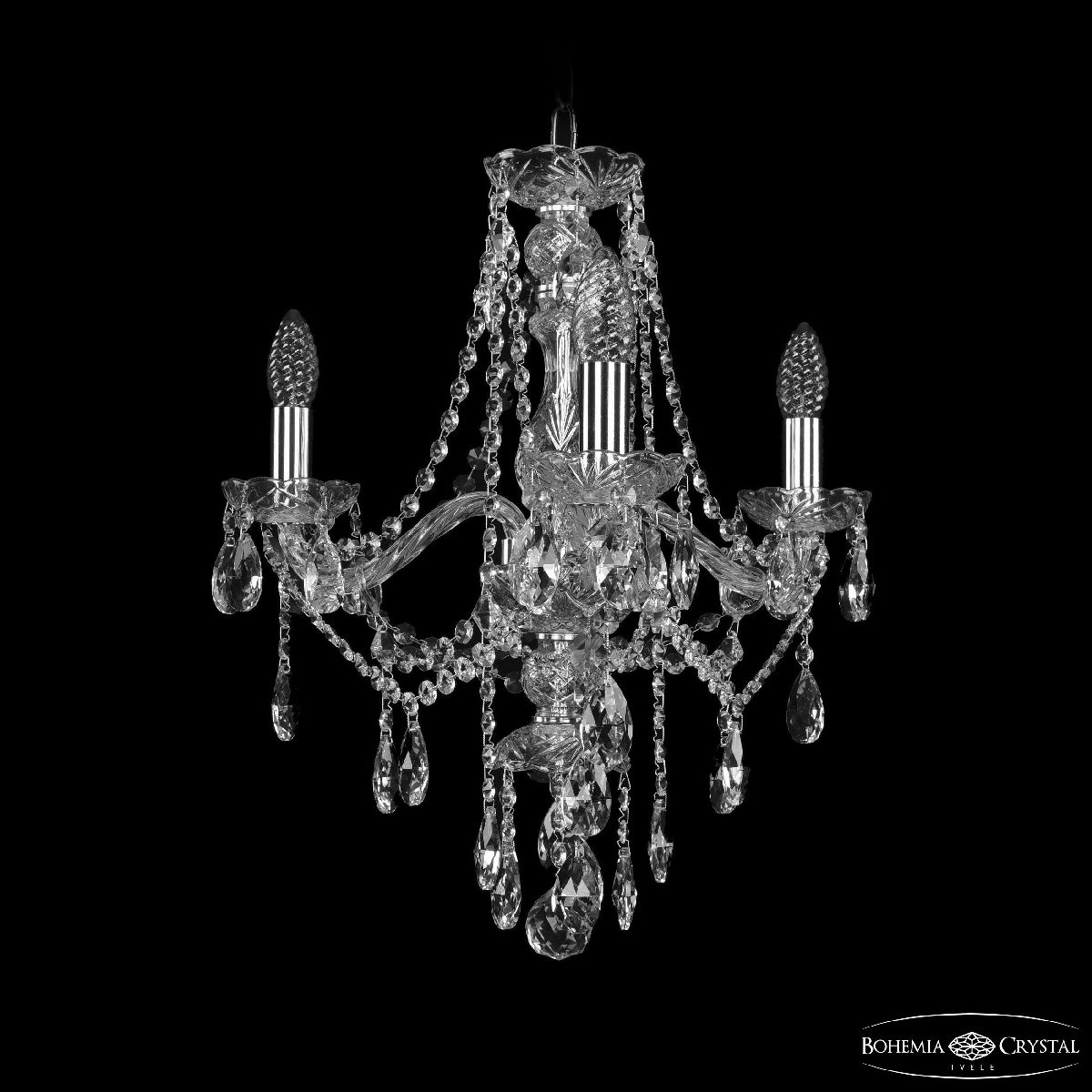 Подвесная люстра Bohemia Ivele Crystal 1415/3/165 Ni
