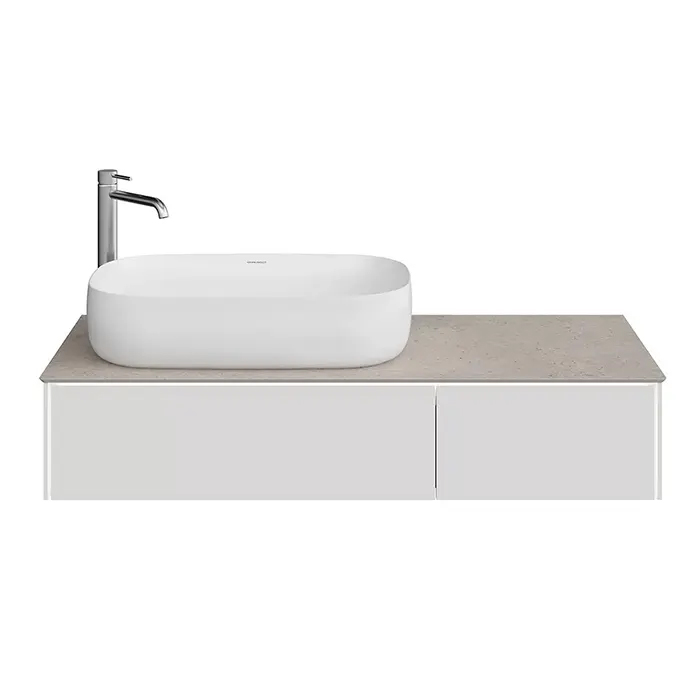 Kerama Marazzi Magica Тумба подвесная, 115.4х48.5х22см., 2 ящика, цвет: утренний серый матовый