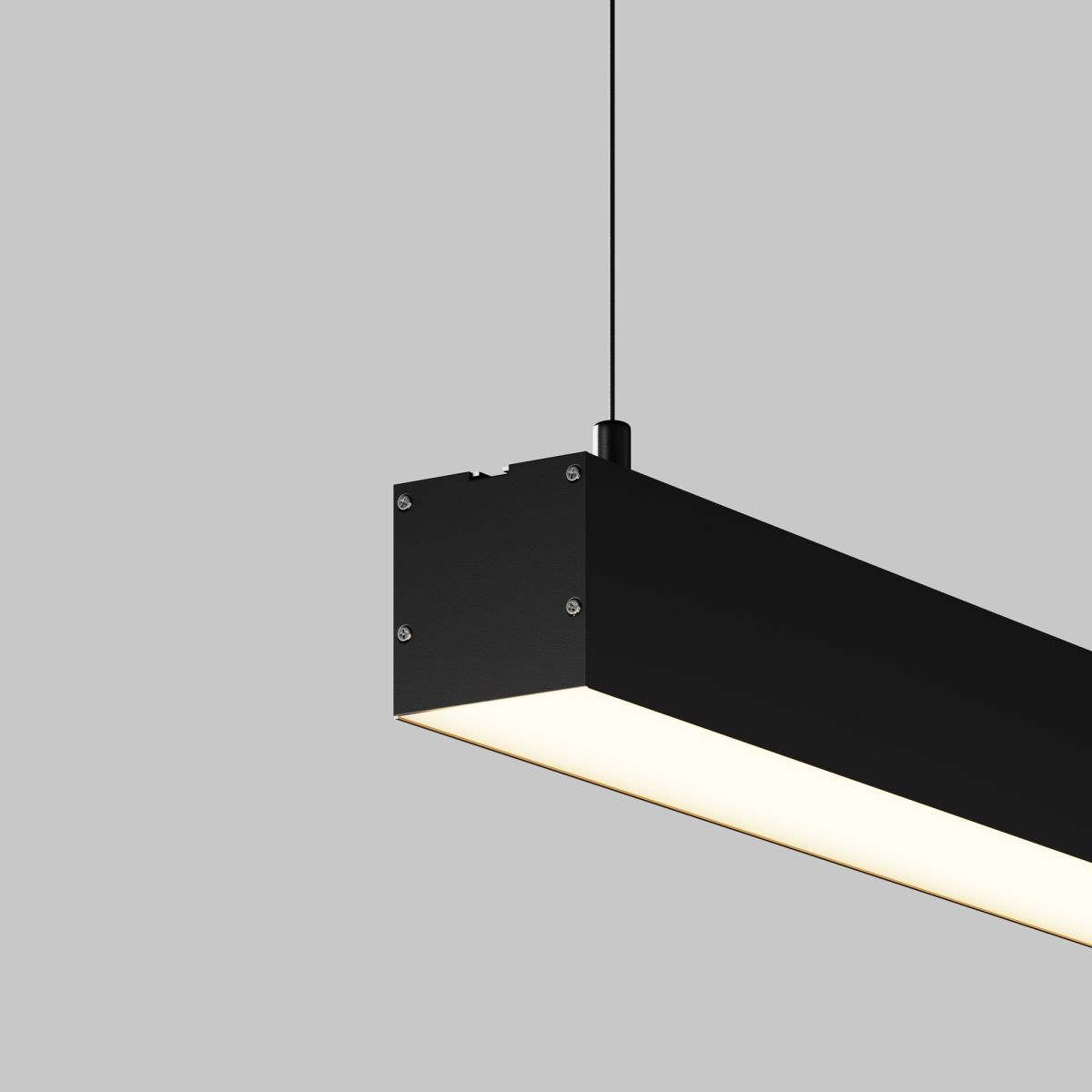 Линейный подвесной светильник Maytoni Technical 3000K 50x50 (Черный, 2 м) LL312031