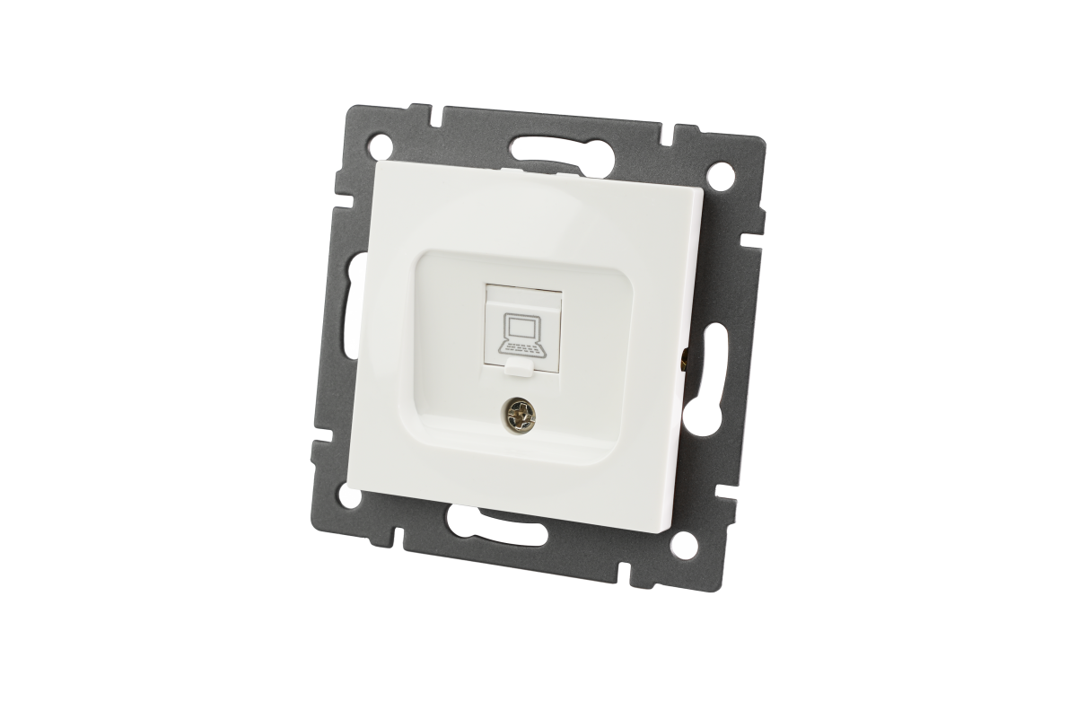 Механизм компьютерной розетки Arlight SCT-MPC1-PL-WH-V (RJ-45, CAT6) 049842