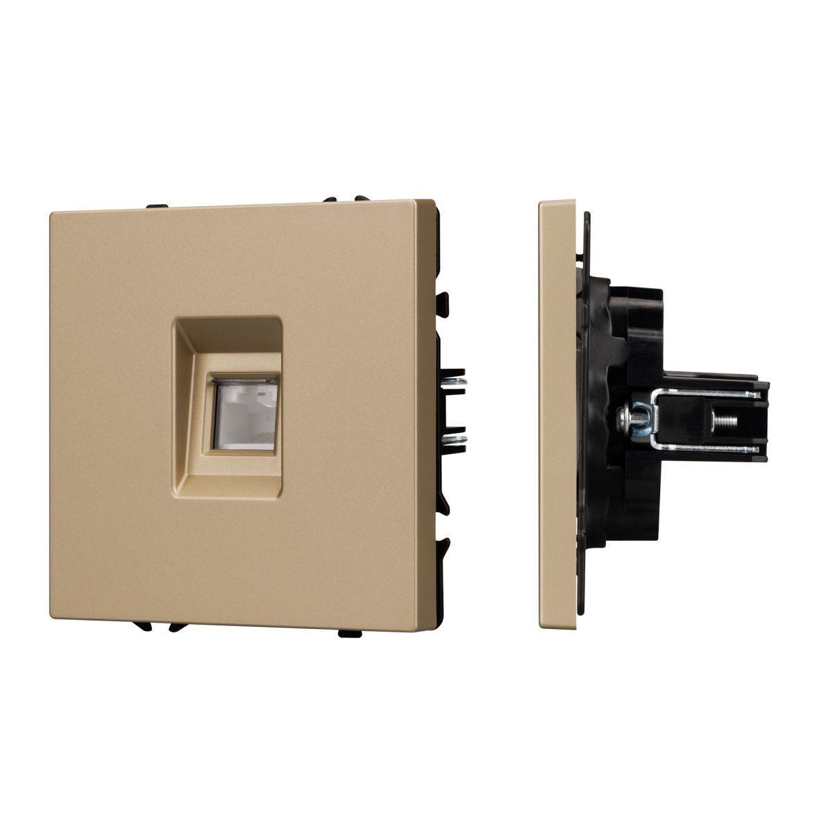 Механизм компьютерной розеткиArlight  SCT-NOBE-MPC1-SFPL-GD (RJ-45, CAT6) 054306