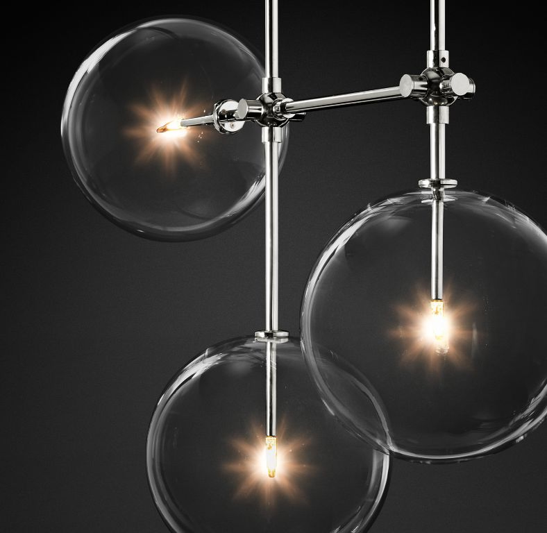 Потолочный светильник Delight Collection Globe Mobile KG0835P-7A chrome