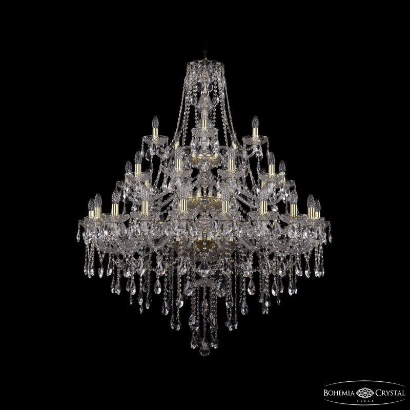 Подвесная люстра Bohemia Ivele Crystal 1415/20+10+5/400/3d Ni