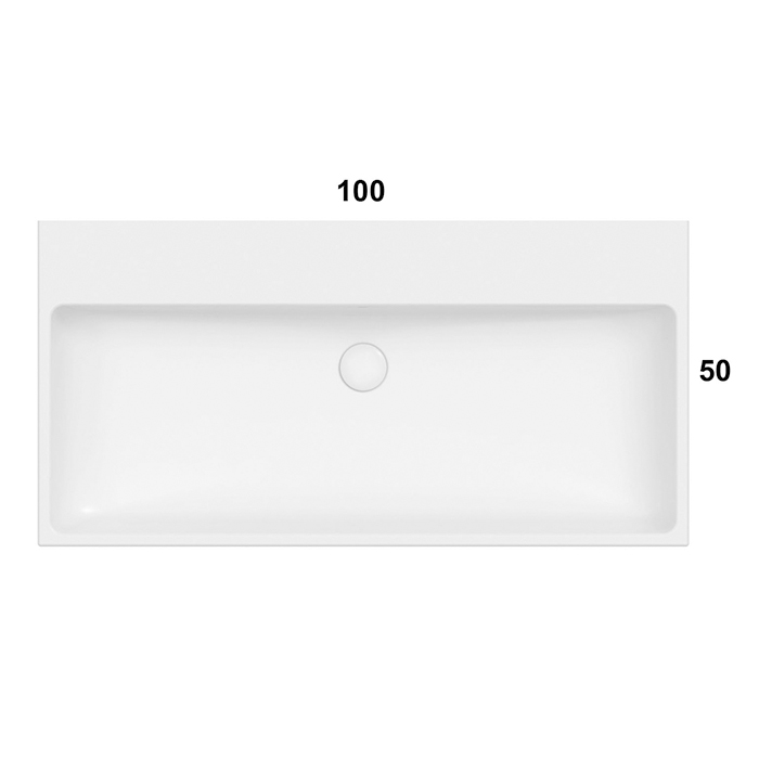 Globo Le Pietre Раковина 100х50х13см., 1 отв., накладная, цвет: белый