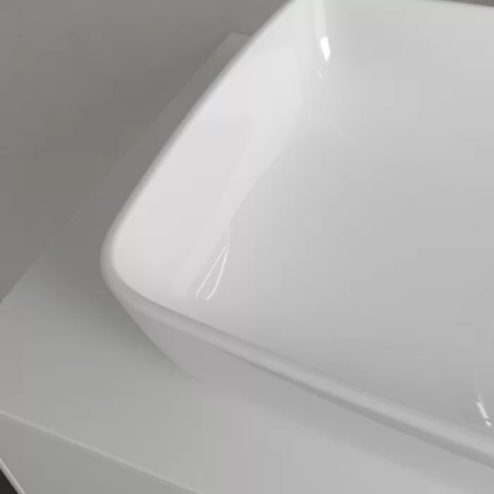 Villeroy&Boch Artis Раковина 58х38.5х12.5см., накладная, без отв., без перелива, TitanCeram, цвет: альпийский белый