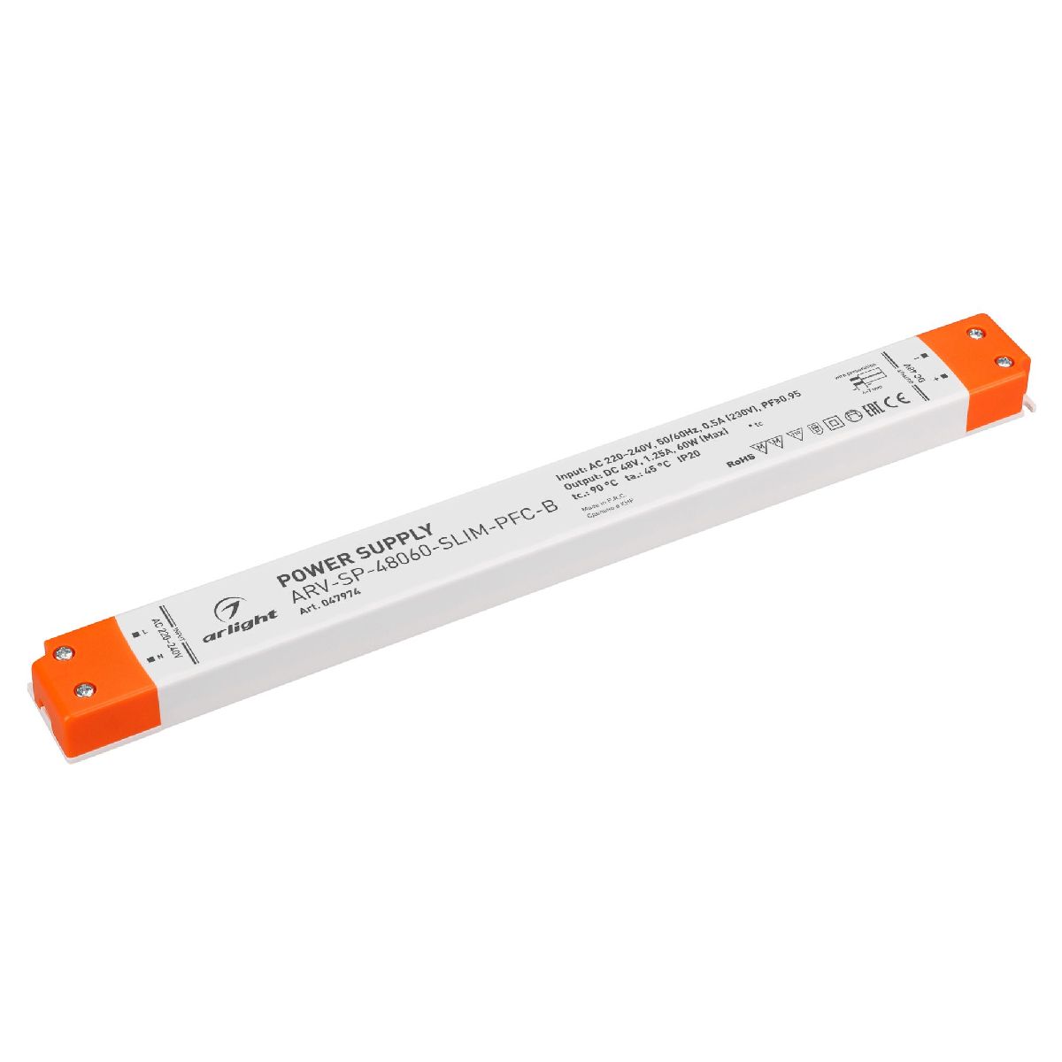 Блок питания Arlight ARV-SP-48060-SLIM-PFC-B (48V, 1.25A, 60W) 047974