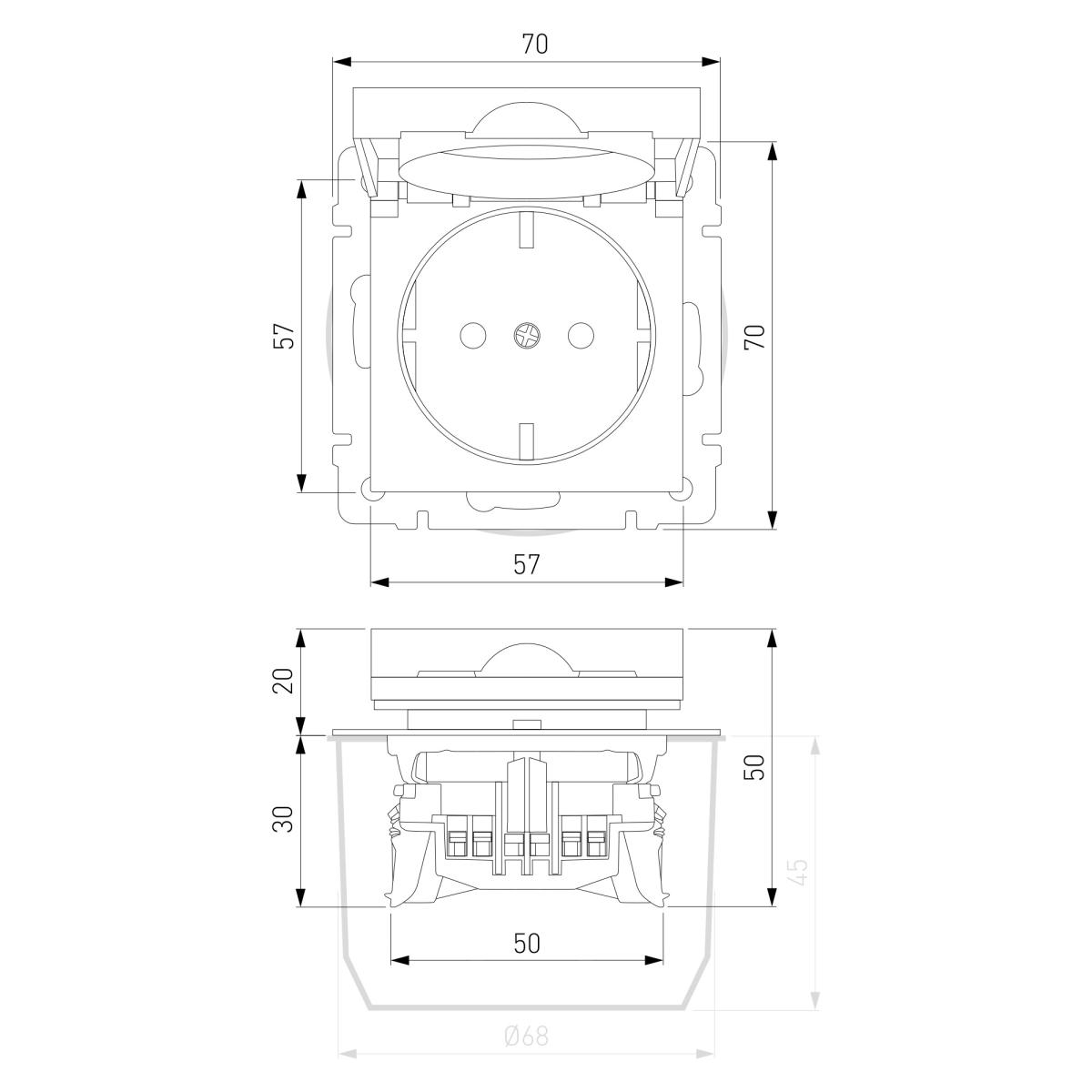 Розетка с защитной крышкой Werkel 4690389212895 W1171208 a069582