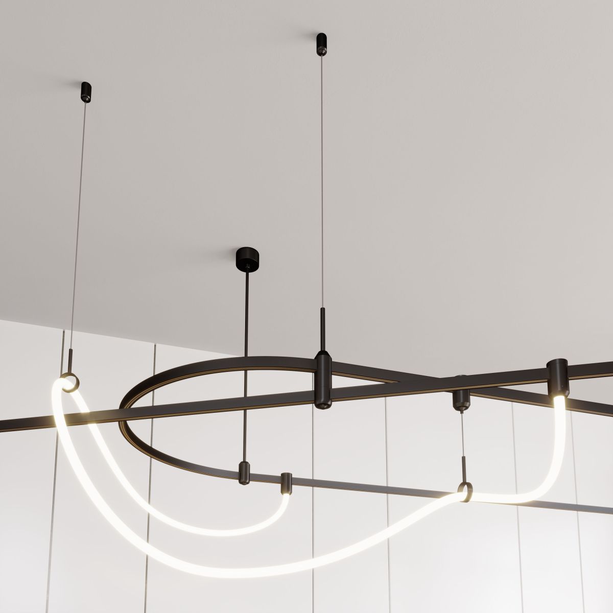 Трековый светильник Arlight ART-APRIORI-TUBE-ELASTIC-R38-L1000-12W Day4000 (Черный, 360 deg, 48V) (IP20 Металл) 049269(1)