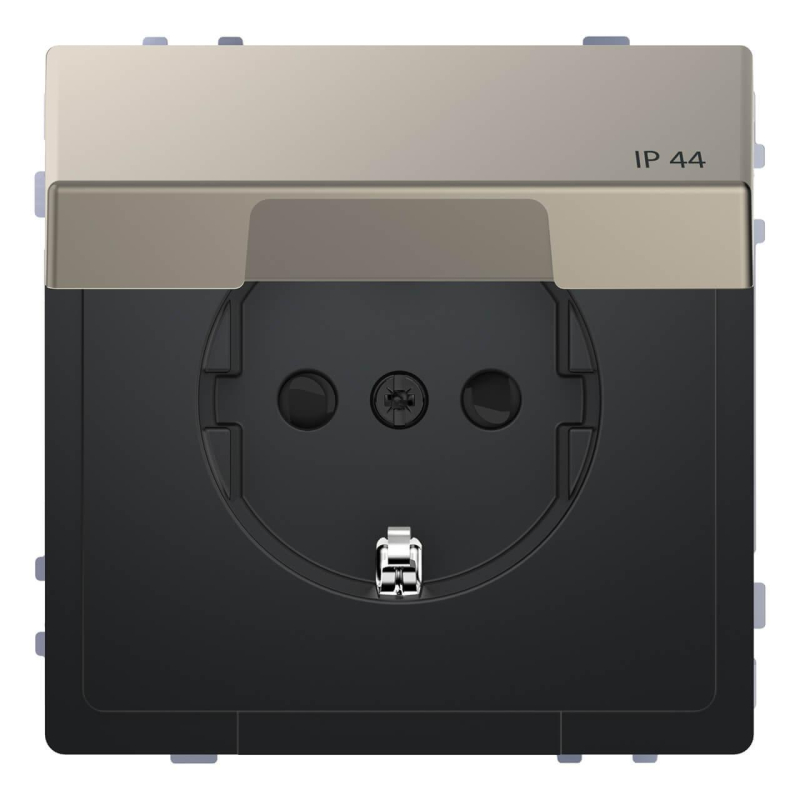 Розетка Schneider Electric Merten D-Life 16A с/з и крышкой MTN2314-6050