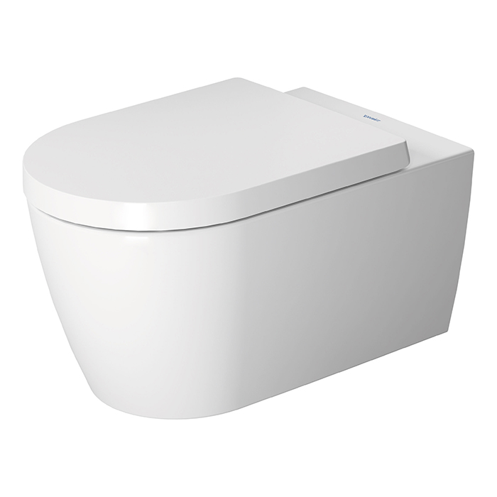 Duravit ME by Starck Унитаз подвесной Rimless без смывного края, свкл. крепление Durafix, 4,5л. с HygieneGlaze, 37х57см., цвет: белый