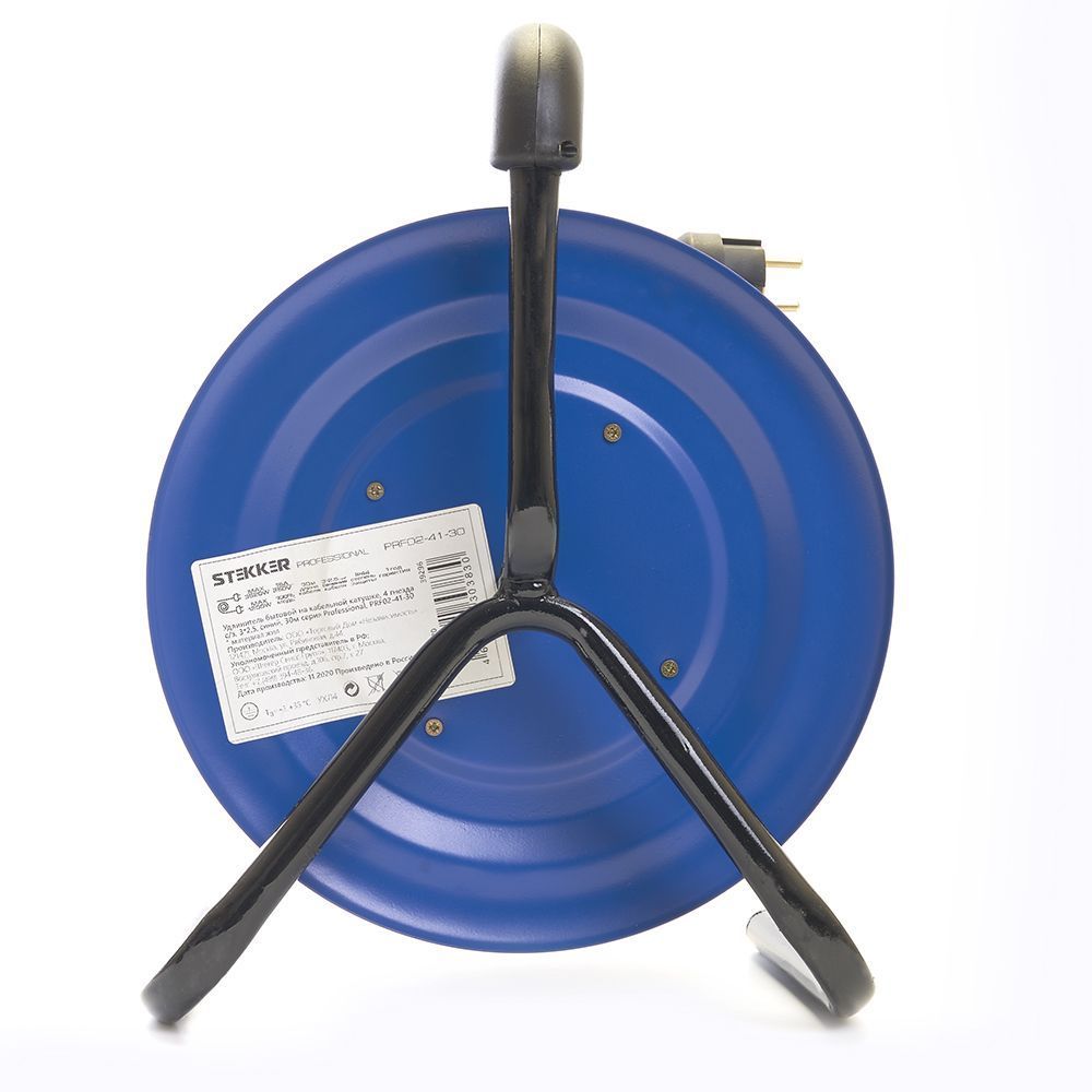 Удлинитель на металлической катушке 4-местный Stekker PRF02-41-30 30м 39296