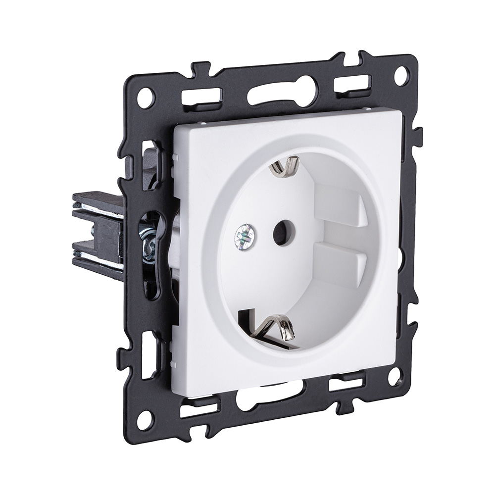 Розетка штепсельная SCHUKO 16A/250 В, белый Kollinger Asthetik AS-014WH