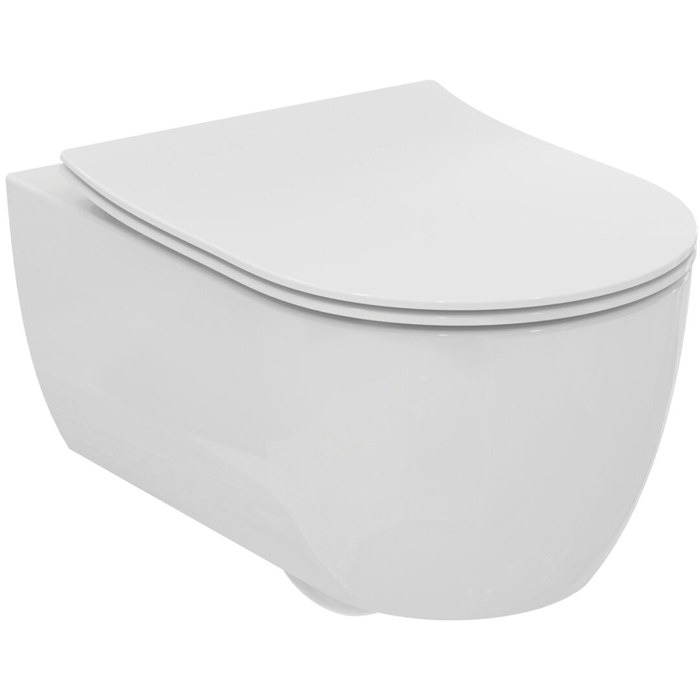 Ideal Standard Blend Curve Унитаз подвесной 54х36см., безободковый с технологией смыва RimLS+®, цвет: Euro White Ideal Plus