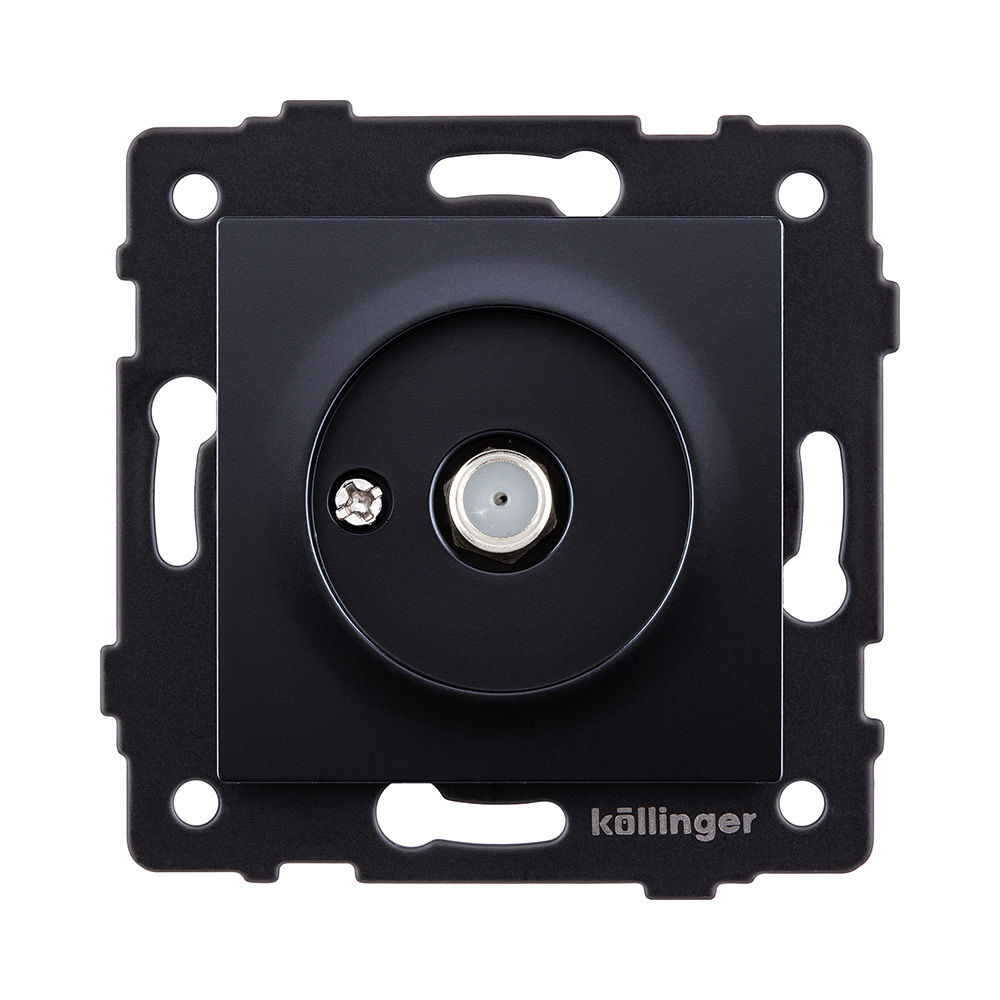 Розетка спутниковая SAT, черный Kollinger REA-020BK для Aspekt, Eleganz, Reflex