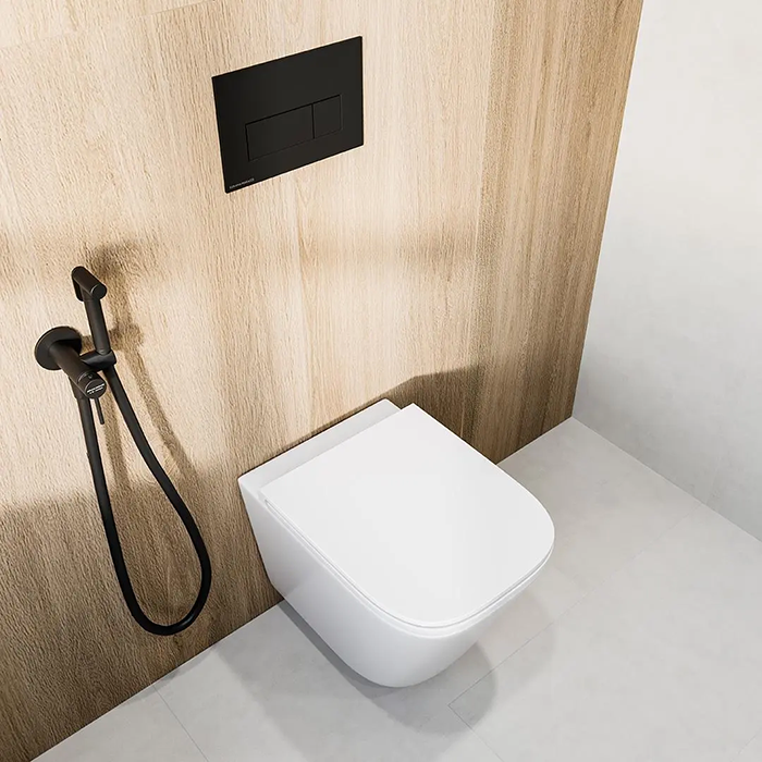 Kerama Marazzi Cubo Унитаз 34х48см, подвесной, смыв торнадо, с крепежом и сиденьем, цвет: белый глянцевый