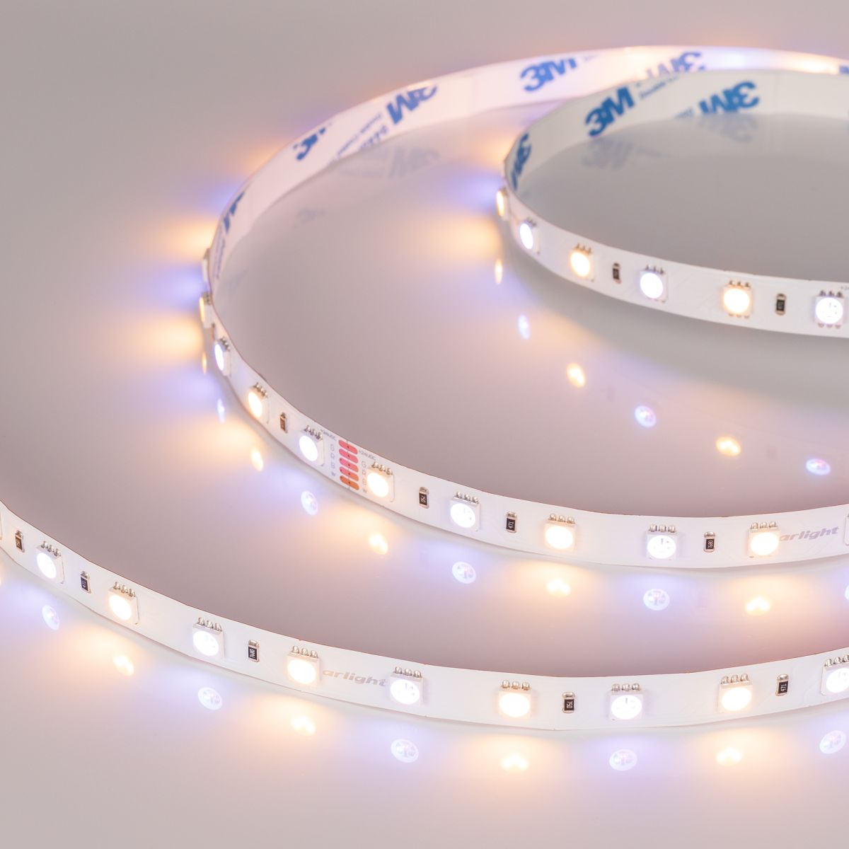 Светодиодная лента Arlight RT-B60-10mm 24V RGBW-Warm (14.4 W/m, IP20, 5m) (Открытый) 018327(3)