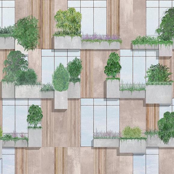 Панно Coordonne 9000063N Vertical Forest Nude