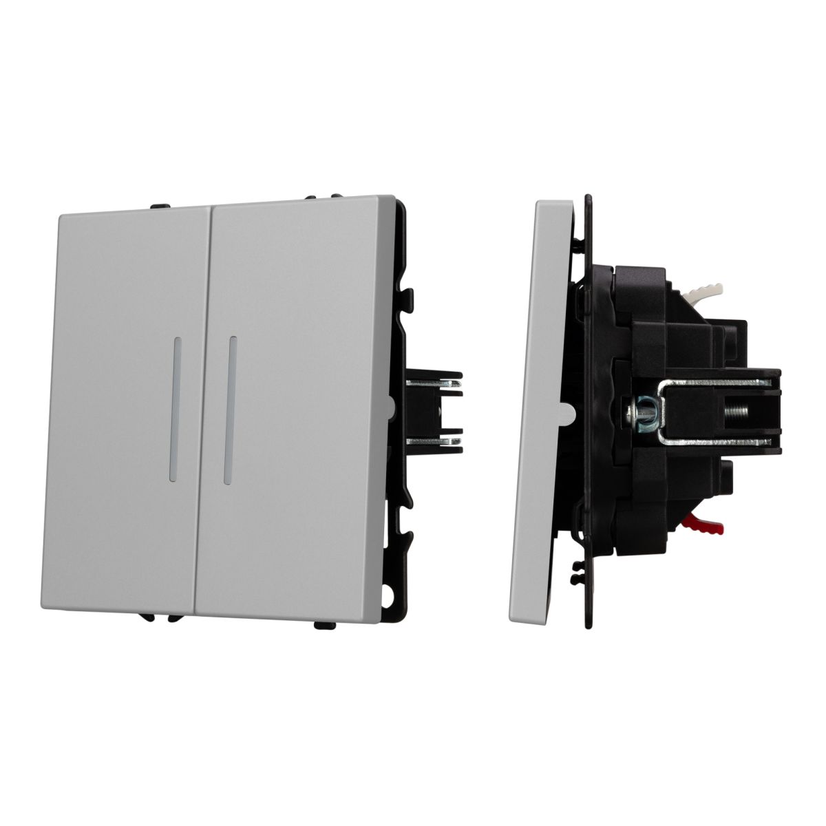 Механизм выключателя двухклавишный непроходной Arlight LED SWT-NOBE-MK02-SFPL-L-IS (230V, 10A) 059418