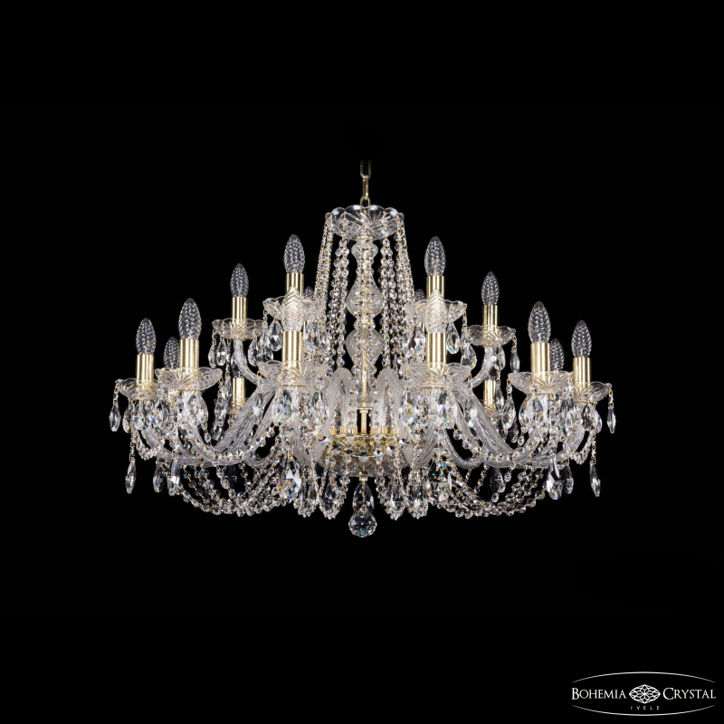 Подвесная люстра Bohemia Ivele Crystal 1402/12+6/300 G