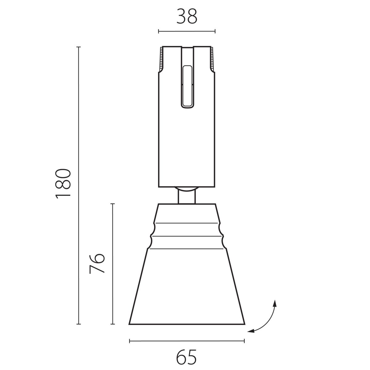 Трековый однофазный светильник Lightstar Due Hermes 210847