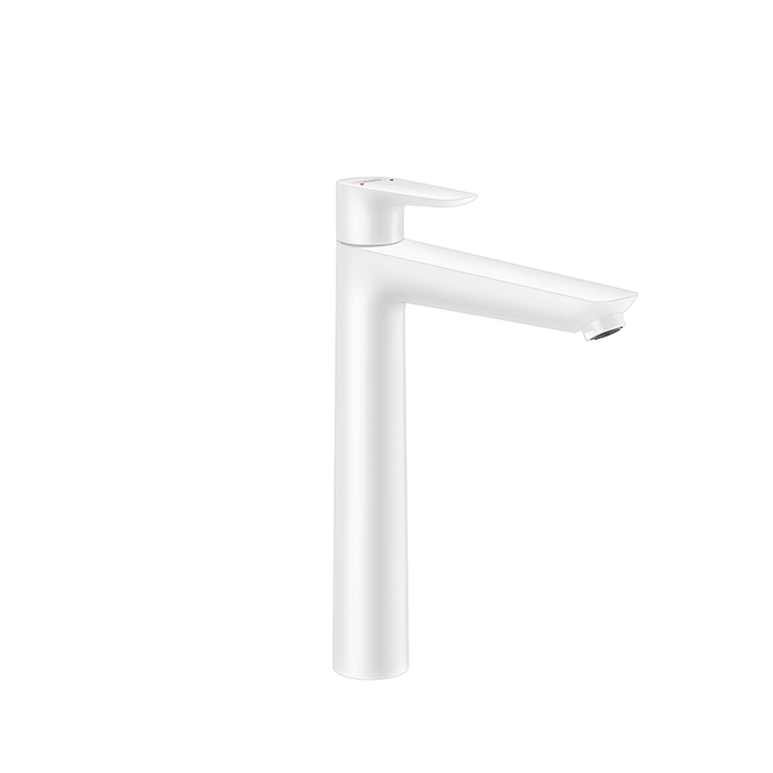 Hansgrohe Talis E Смеситель для раковины 240, на 1 отв, с донным клапаном, излив 183мм, цвет: белый матовый