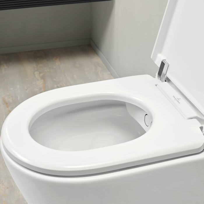 Villeroy&Boch Viclean Унитаз-биде подвесной 38.5х59.5х40см., CeramicPlus, цвет: альпийский белый